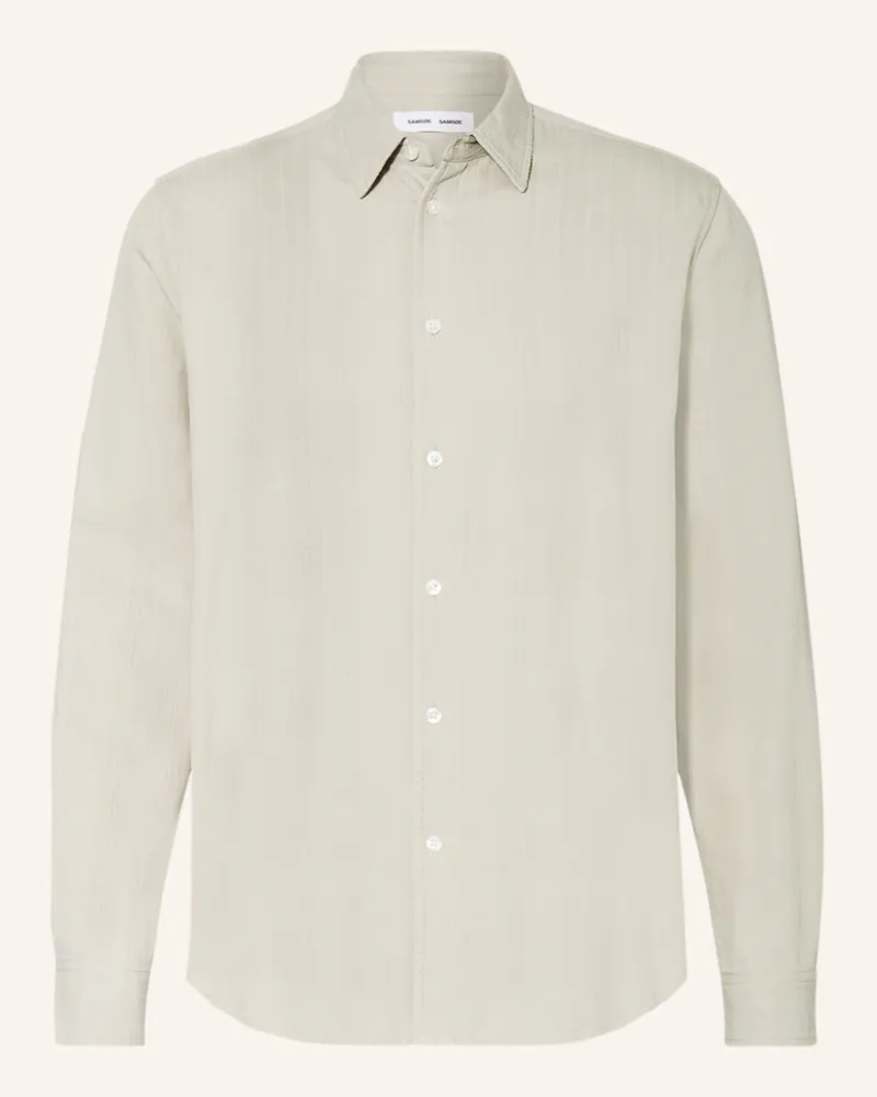Samsøe & Samsøe Hemd Liam Comfort Fit beige Hellgrau