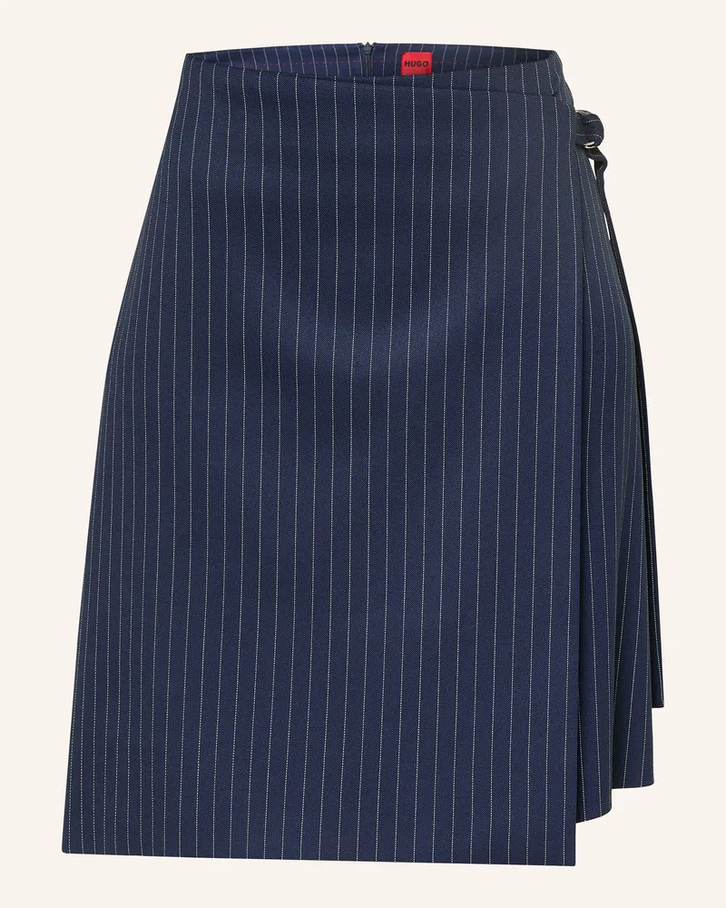 HUGO BOSS Rock Rabisu In Wickeloptik blau Dunkelblau