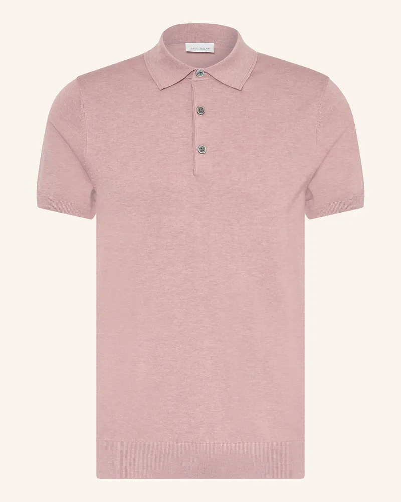Profuomo Strick-Poloshirt Altrosa