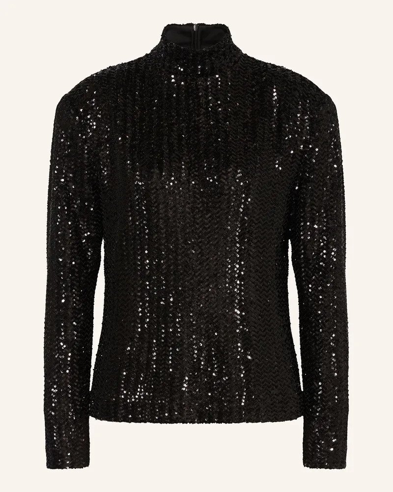 Anine Bing Longsleeve JOSEPHINE mit Pailletten Schwarz