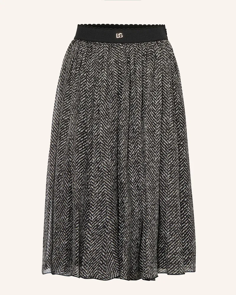 Dolce & Gabbana Seidenrock schwarz Schwarz