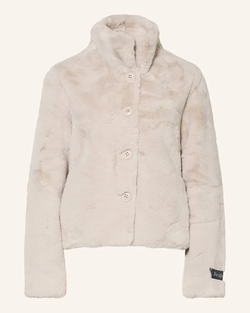 RINO & PELLE Kunstfell-Jacke beige Creme