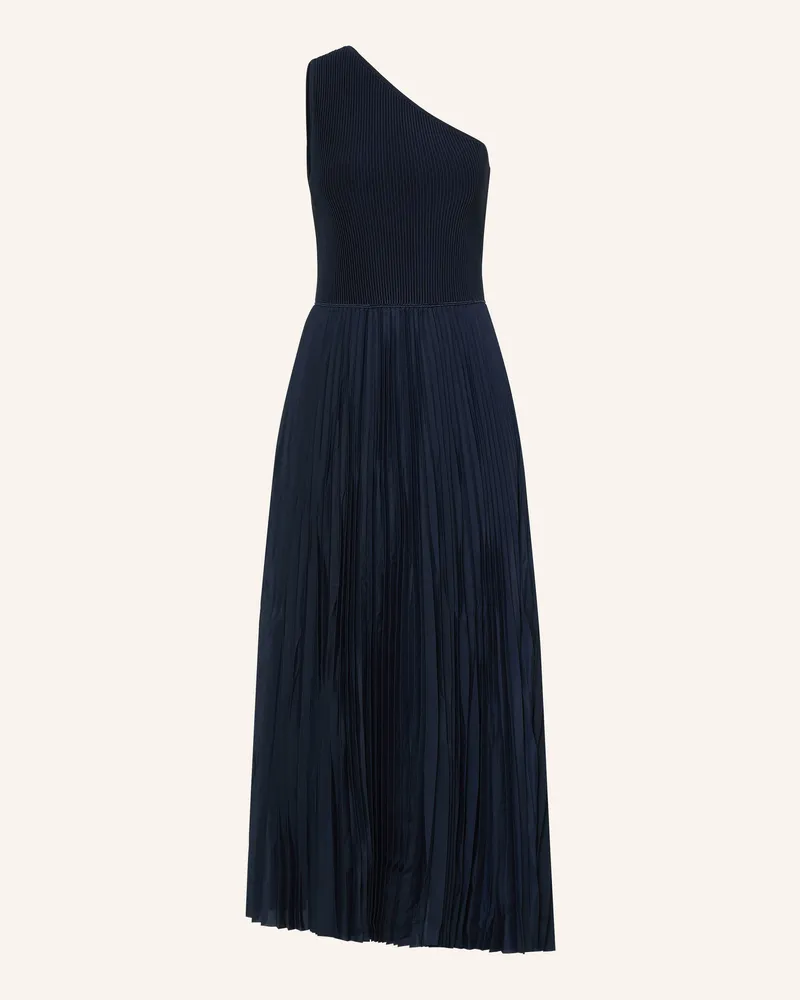 HUGO BOSS One-Shoulder-Kleid Foki Im Materialmix blau Dunkelblau