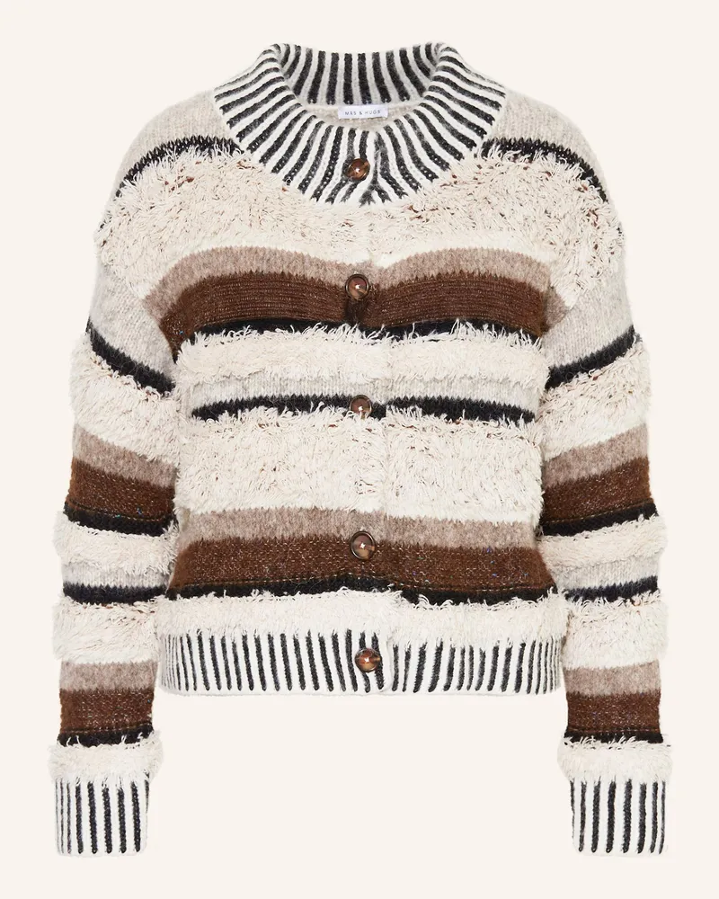Mrs & HUGS Strickjacke mit Alpaka Brown