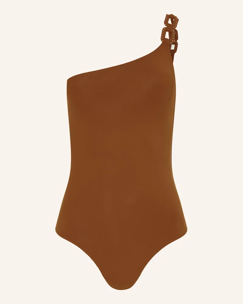 Eres One-Shoulder-Badeanzug PLAISANCE Cognac