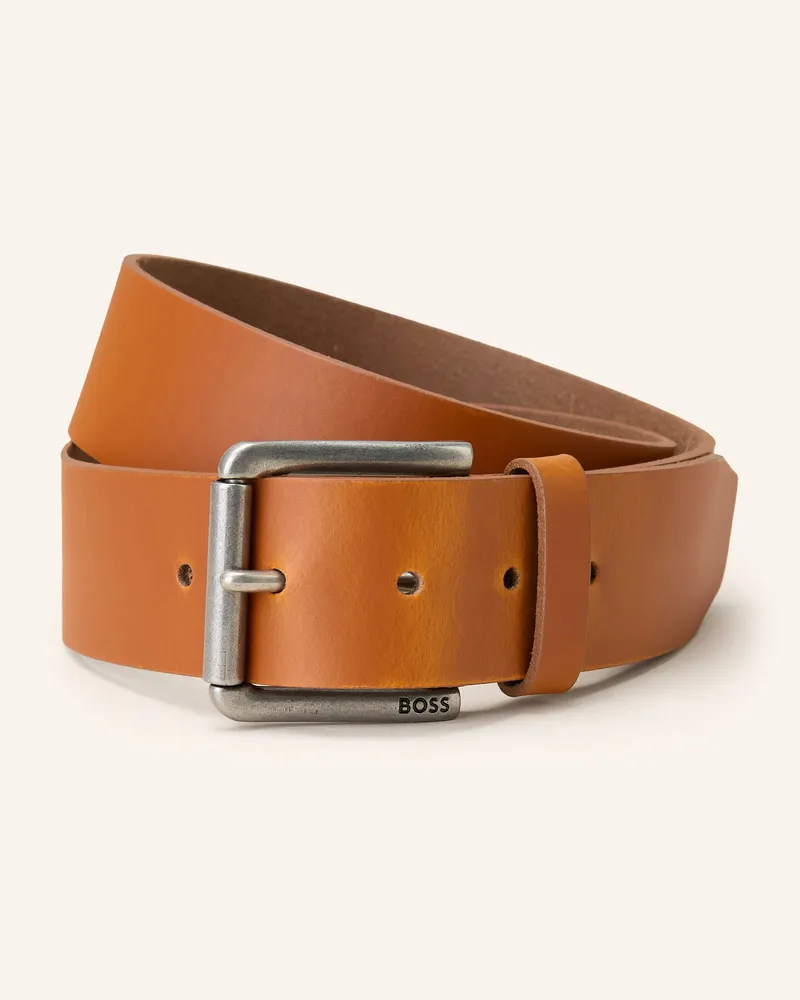 HUGO BOSS Ledergürtel JORIS Braun