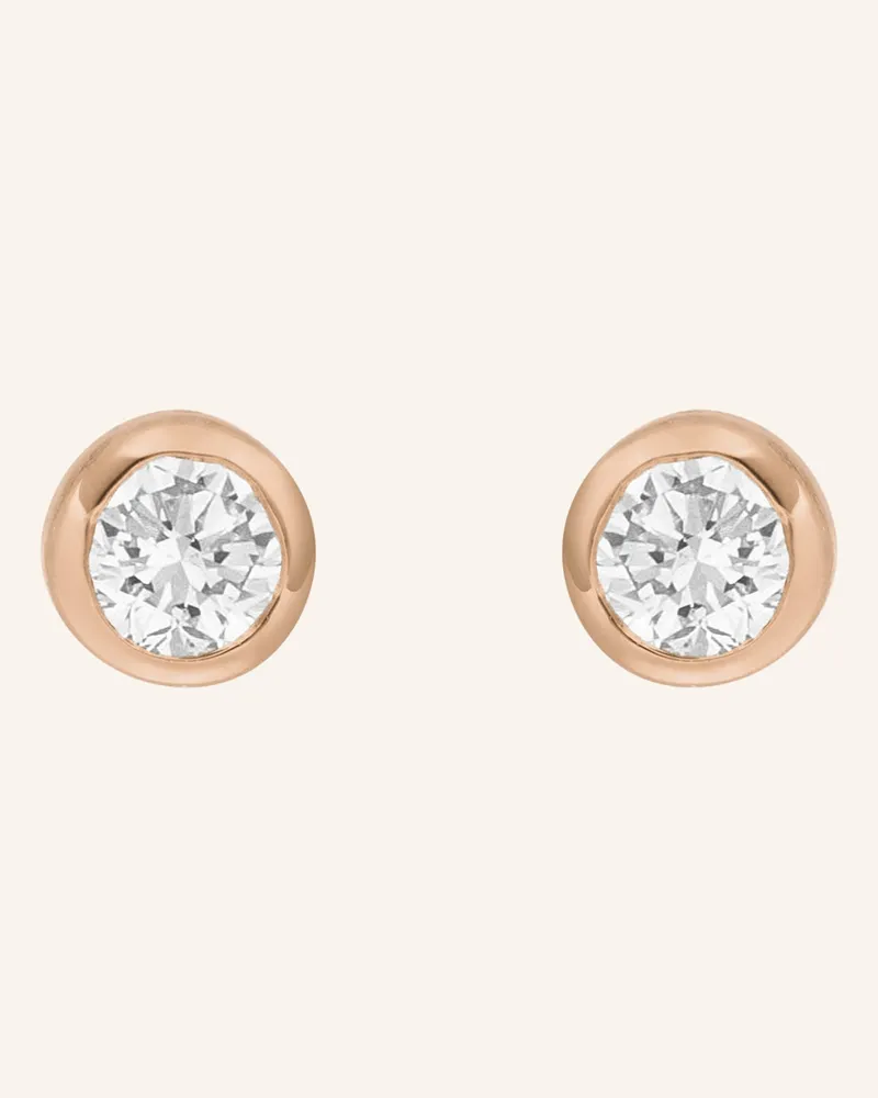 Leaf Ohrstecker MY FIRST DIAMOND 18 Karat Rosegold mit Diamanten Roségold
