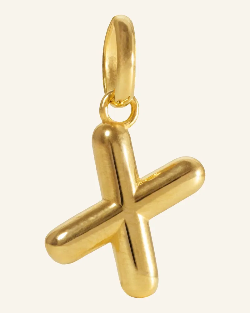 POMPIDOU Anhänger Puffy Letter X By Glambou gold Gold