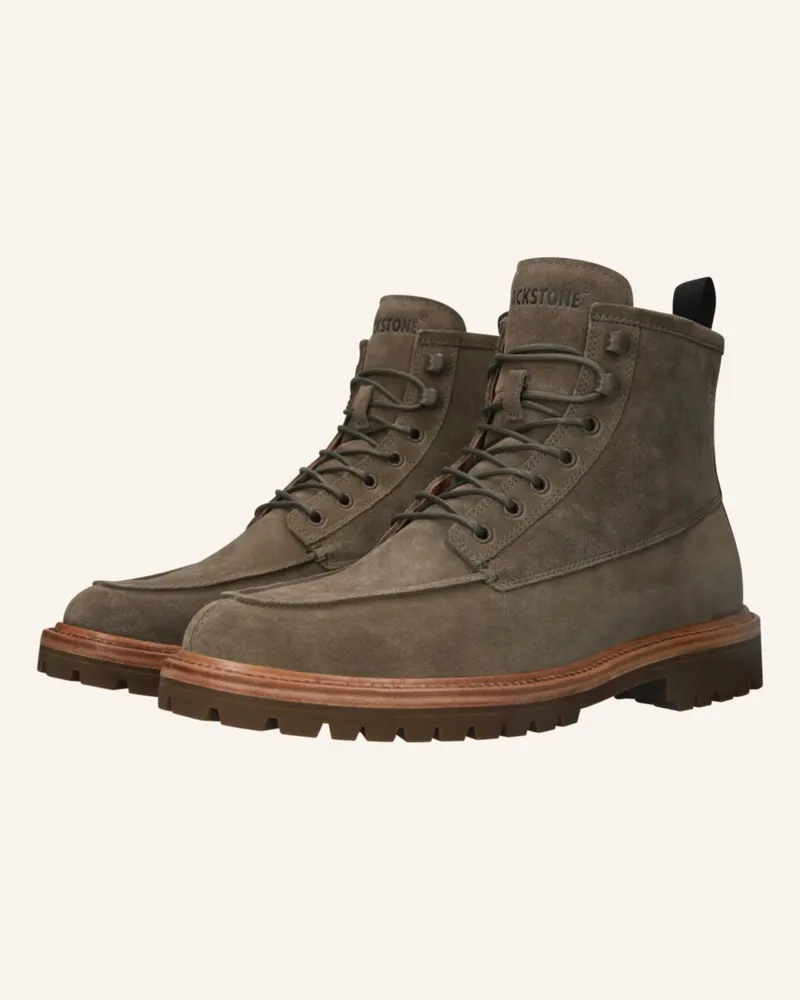 Blackstone Schnürboots gruen Dunkelgrün