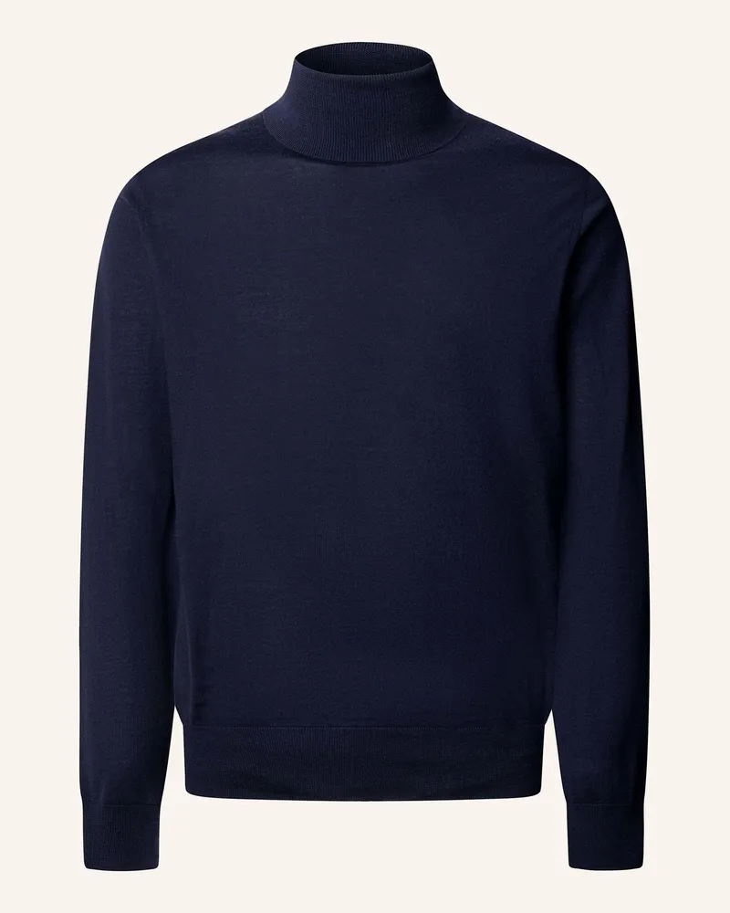 Hackett Pullover Sr Merino Roll Neck blau Dunkelblau