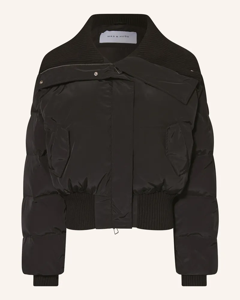 Mrs & HUGS Steppjacke Schwarz