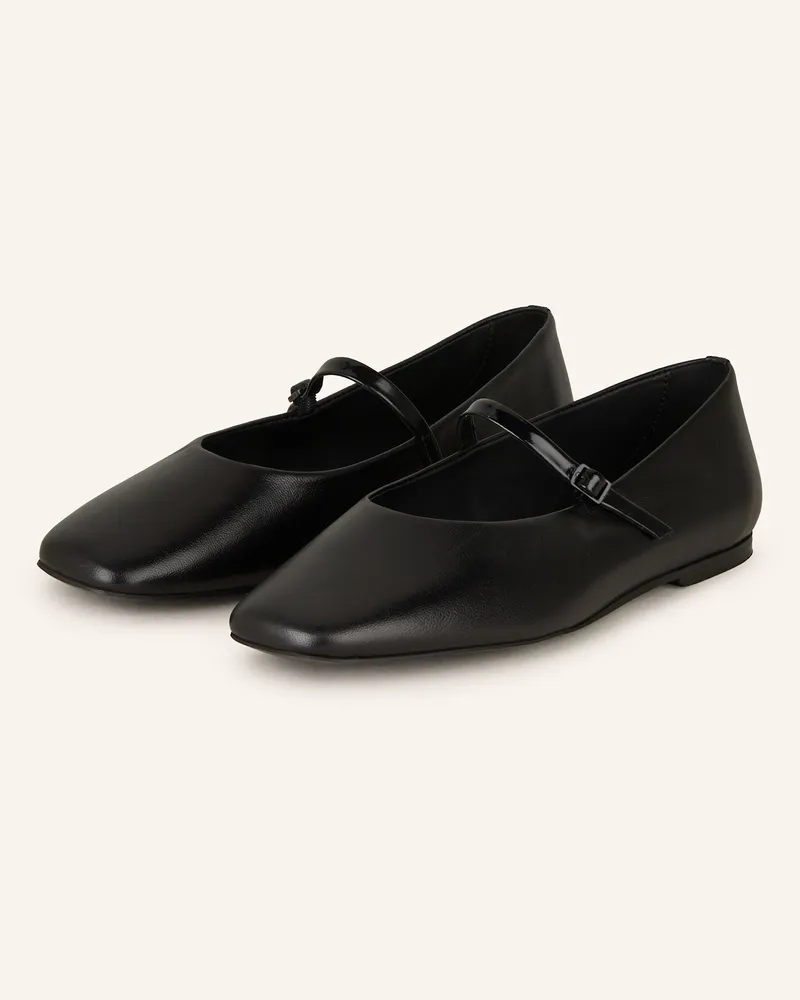 Calvin Klein Mary-Jane-Ballerinas Schwarz