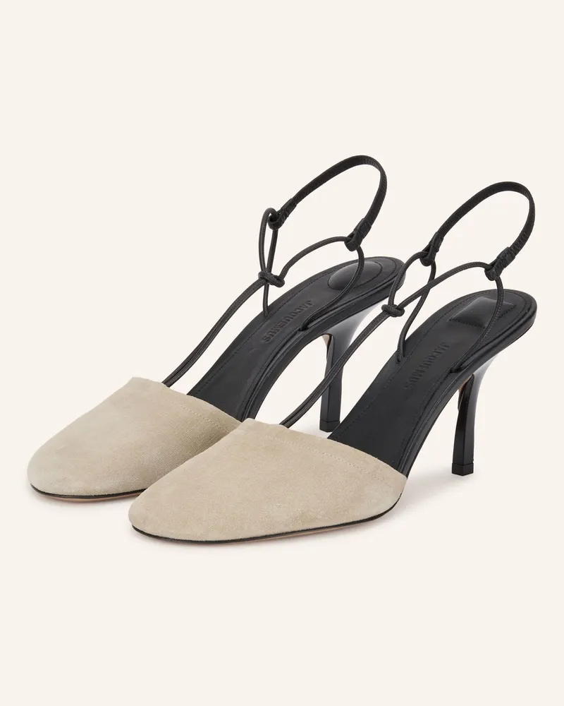Jacquemus Slingpumps Les Pina weiss Beige