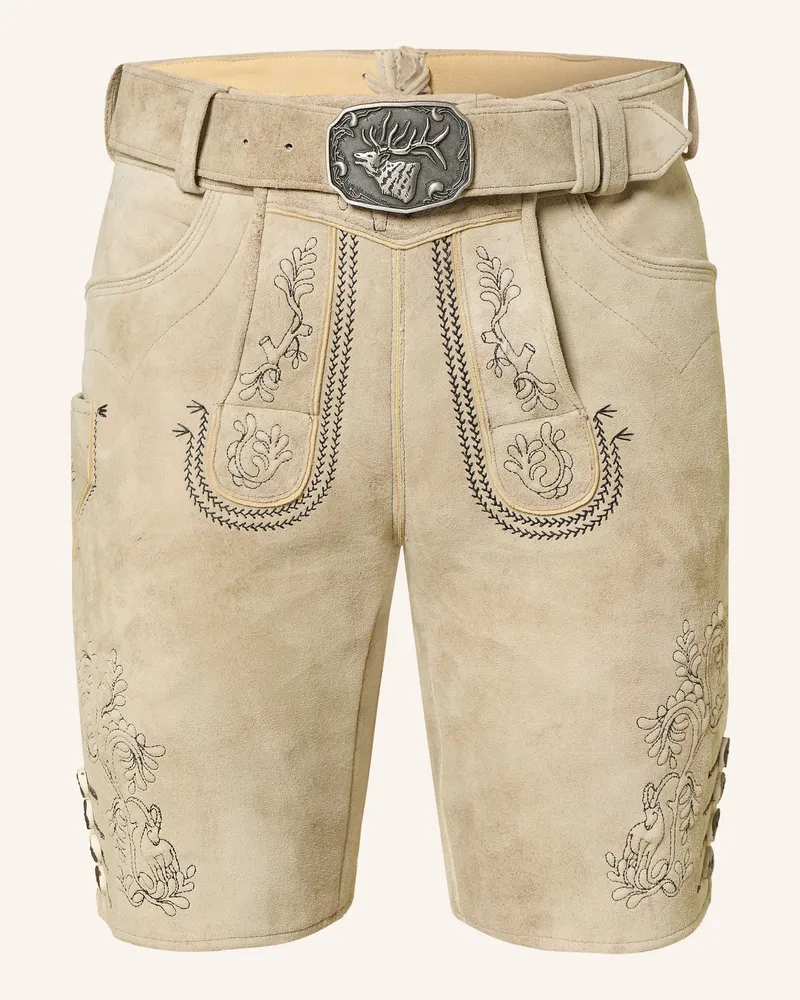 Spieth & Wensky Trachten-Lederhose Herbert braun Beige