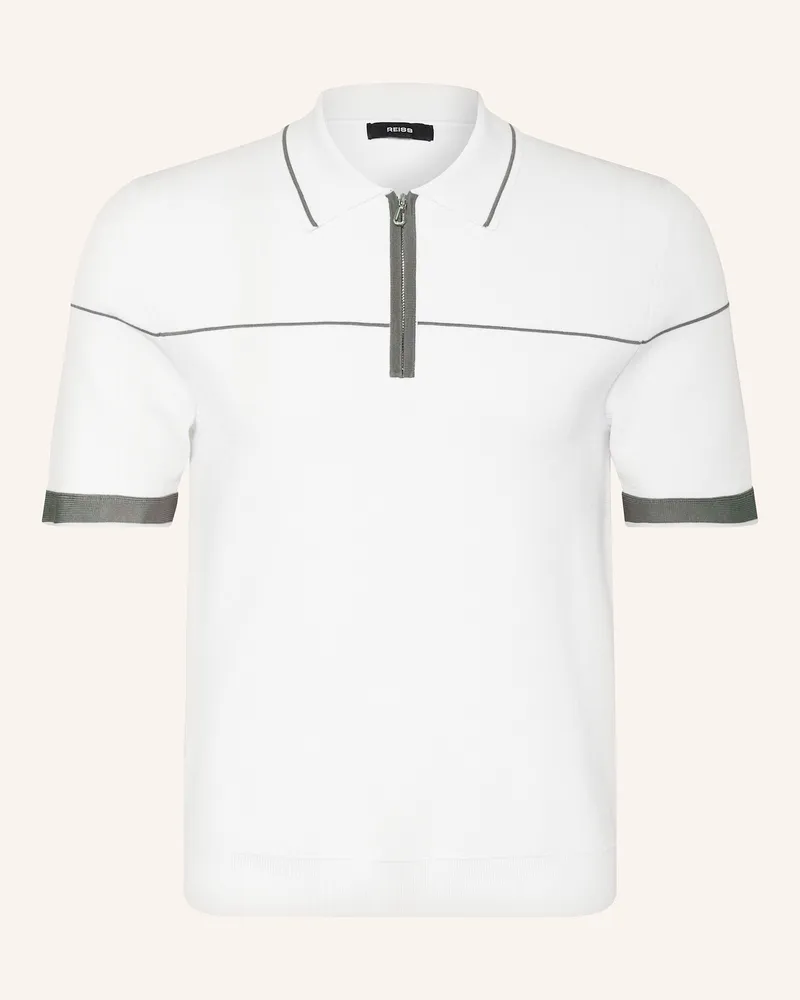 Reiss Strick-Poloshirt BRADFORD Weiss