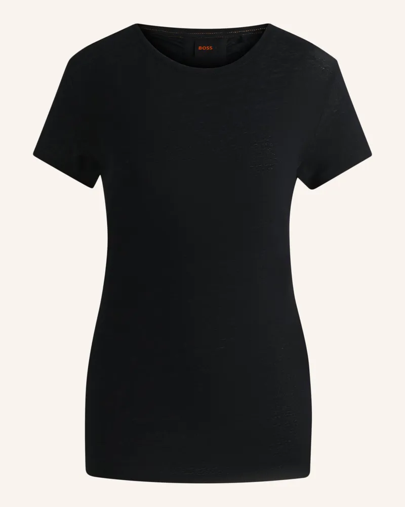 HUGO BOSS T-Shirt C_EVELINA Regular Fit Schwarz
