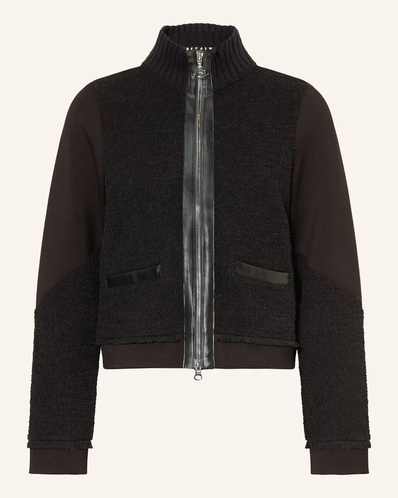 Sportalm Sweatjacke mit Glitzergarn Schwarz