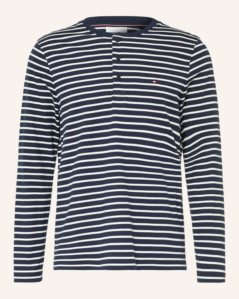 Tommy Hilfiger Henley-Shirt blau Dunkelblau