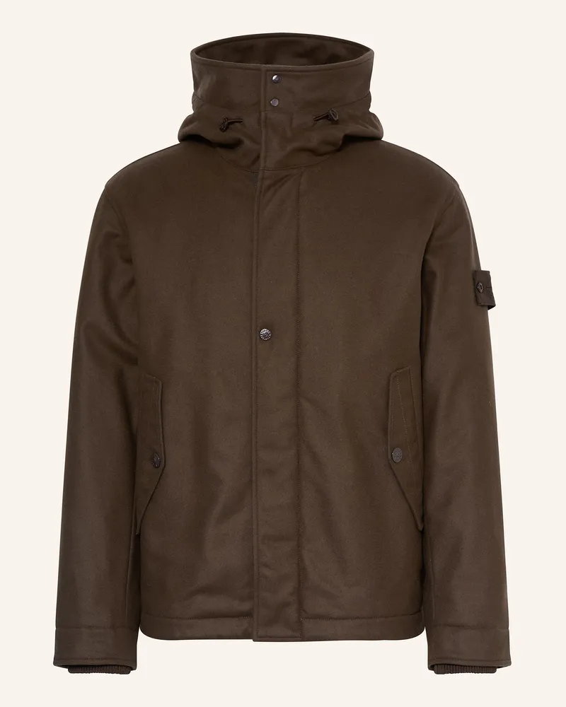 Stone Island Flanelljacke GHOST Dunkelbraun