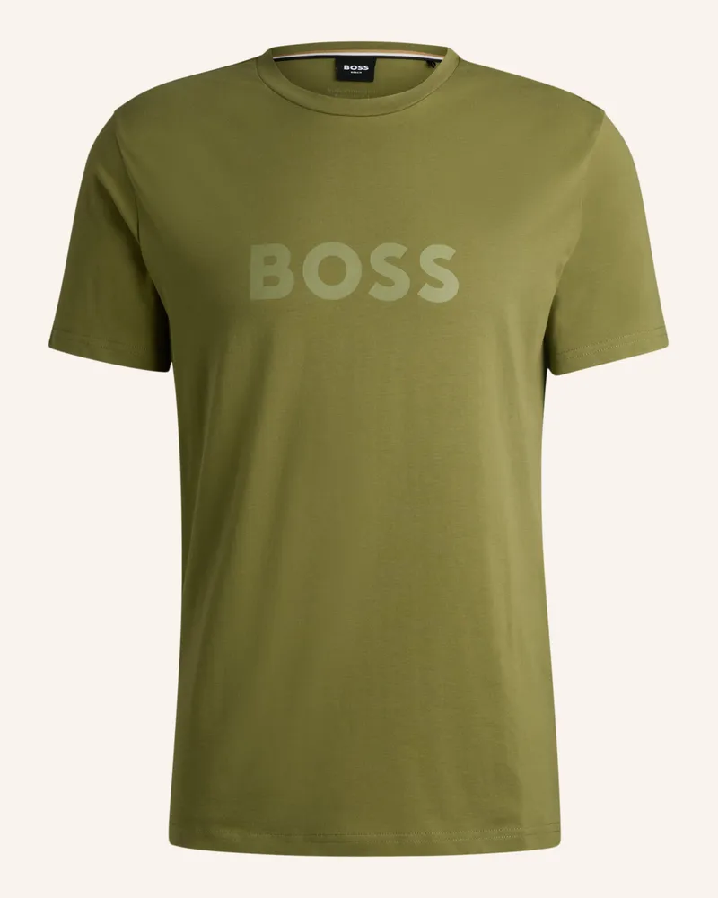 HUGO BOSS Strand-Oberteil T-SHIRT RN Regular Fit Grün