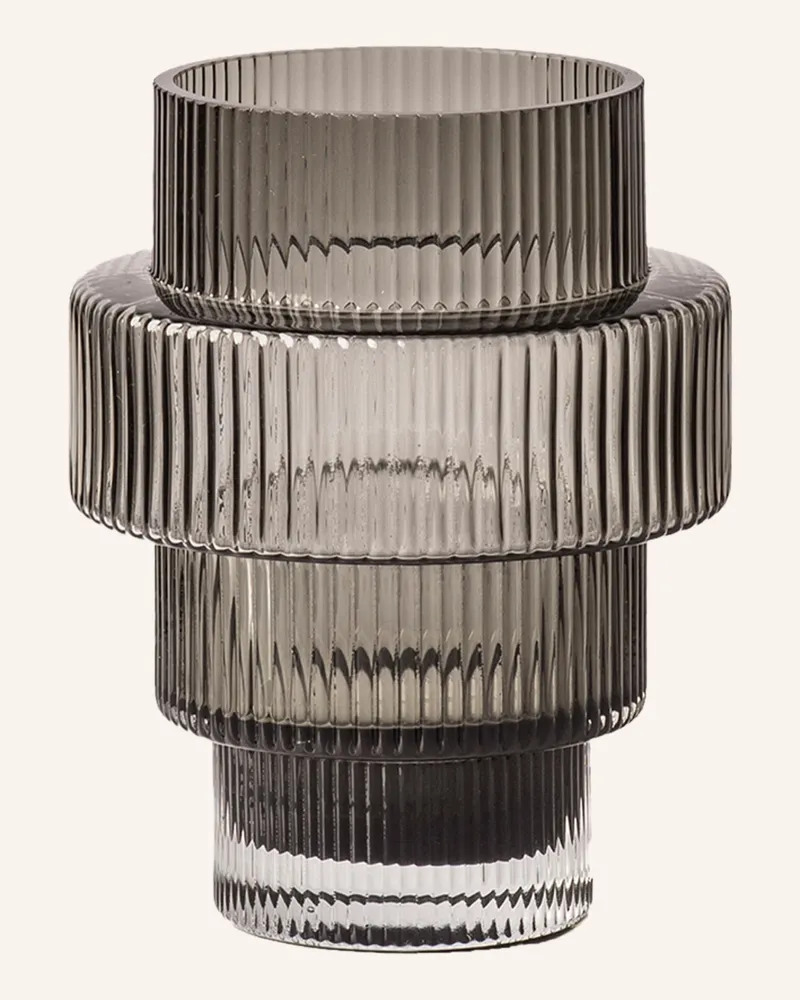 POLSPOTTEN Windlicht Steps grau Grau