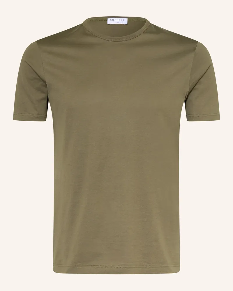 Sunspel T-Shirt gruen Dunkelgrün