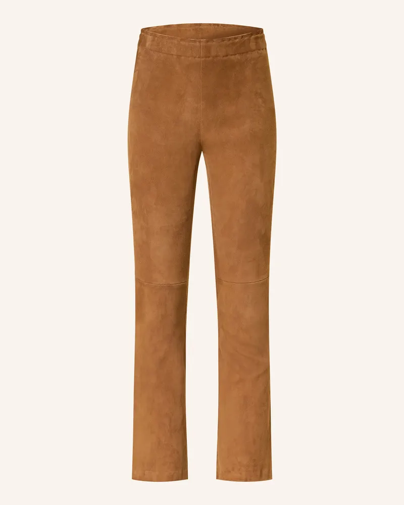 Stouls Lederhose braun Cognac