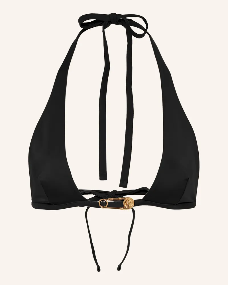 Versace Triangel-Bikini-Top Schwarz