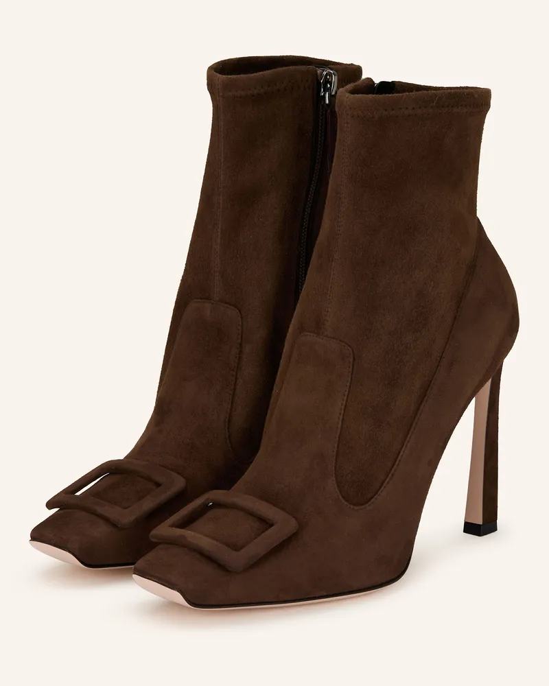 Roger Vivier Stiefeletten Dunkelbraun
