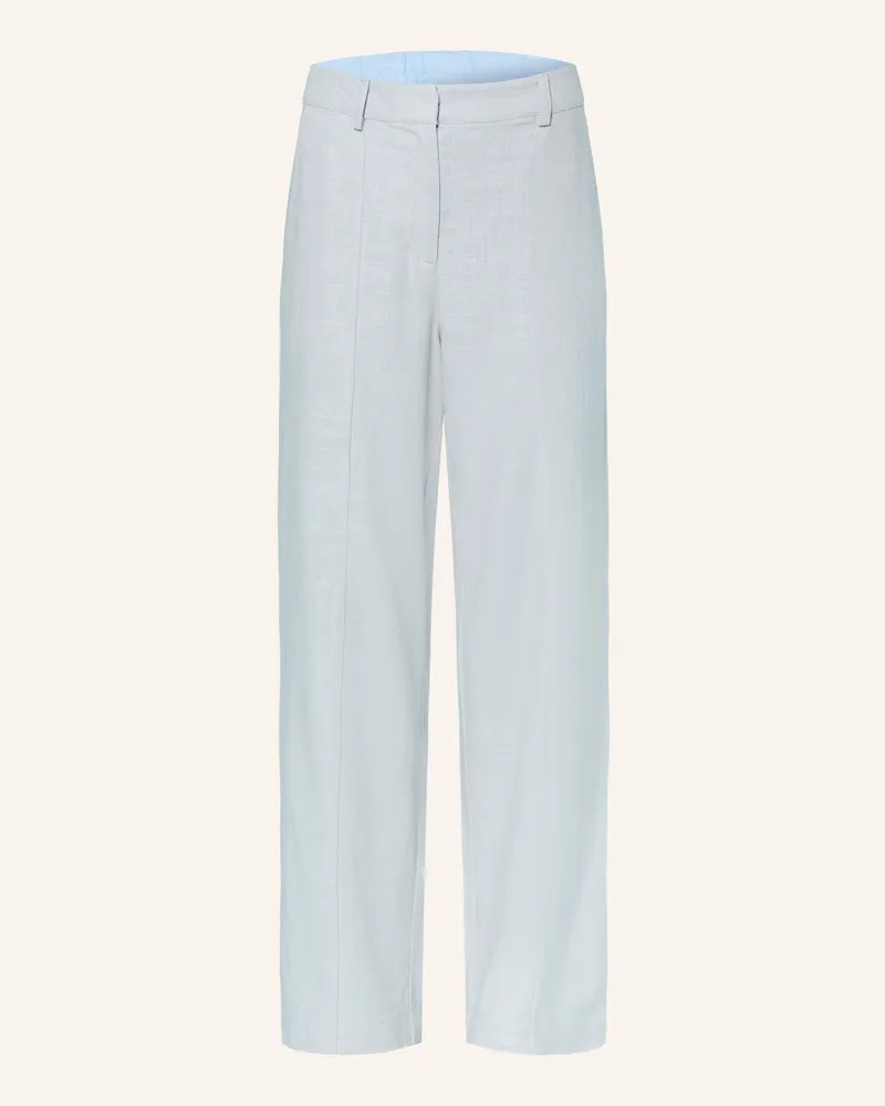 Y.A.S Hose mit Leinen Hellblau