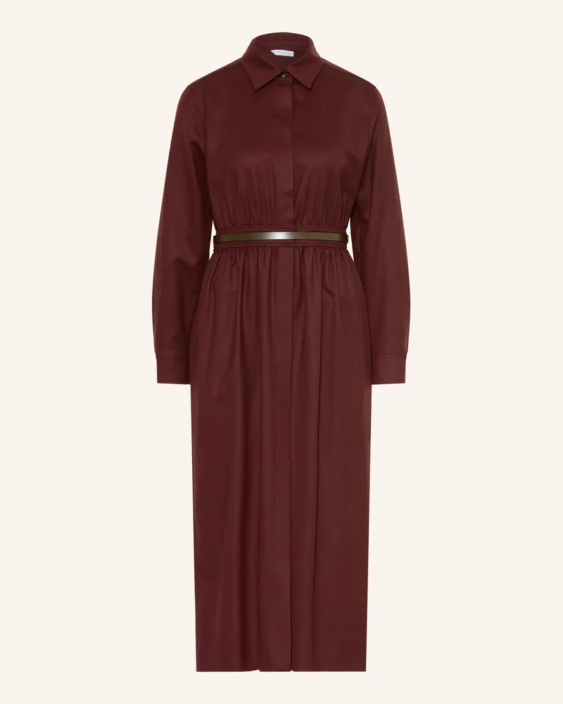 Max Mara Hemdblusenkleid Dalmata rot Dunkelrot