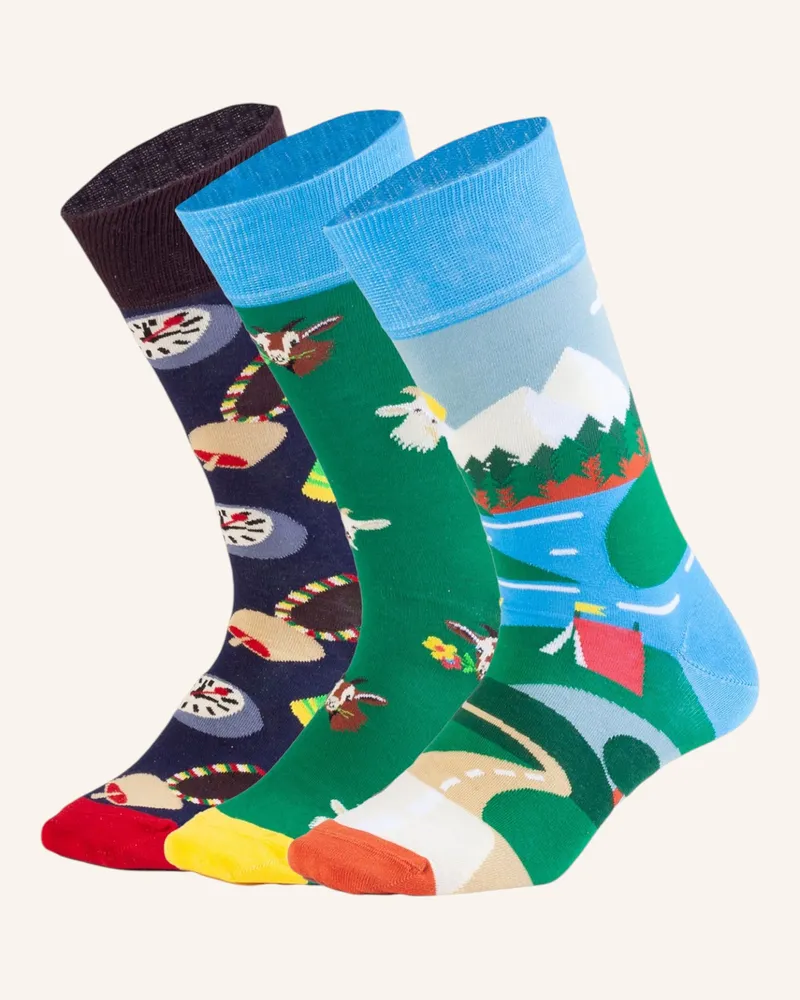 DillySocks Socken Swiss Alps braun Blau