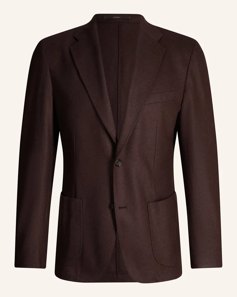 windsor. Sakko Shaped Fit Dunkelbraun