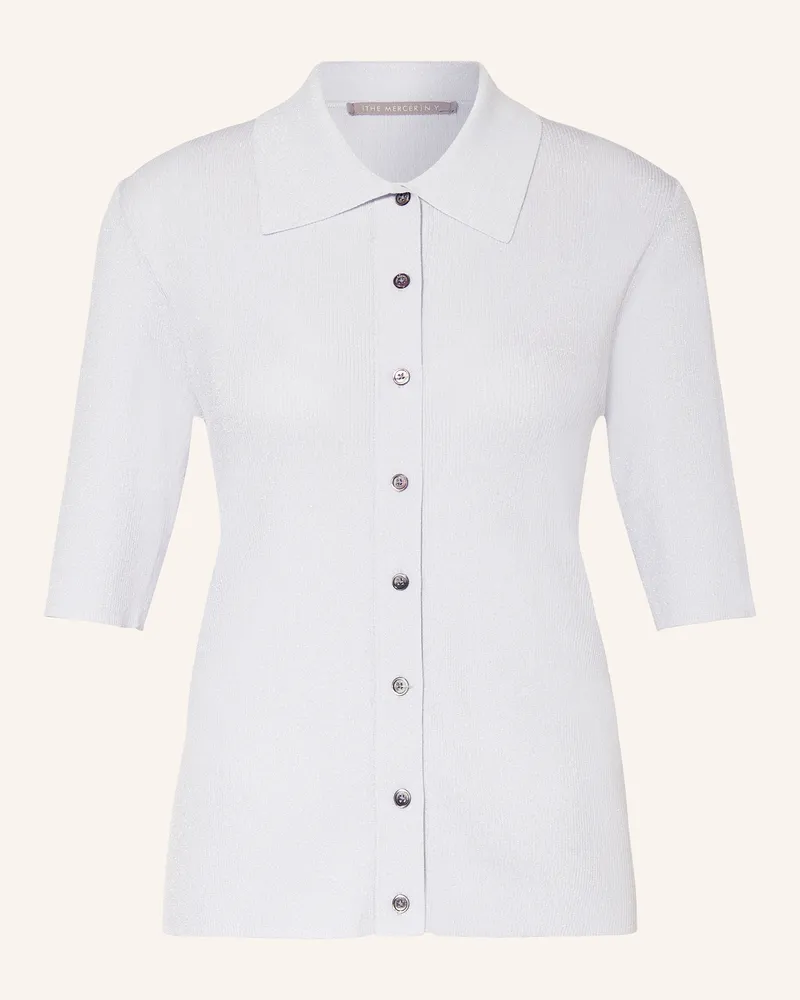 (THE MERCER) N.Y. Strickjacke mit Glitzergarn Blaugrau