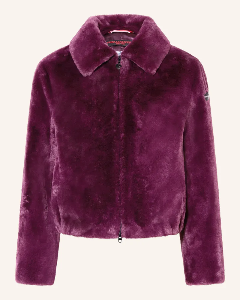 Frieda & Freddies Kunstfell-Jacke XAVY Dunkellila