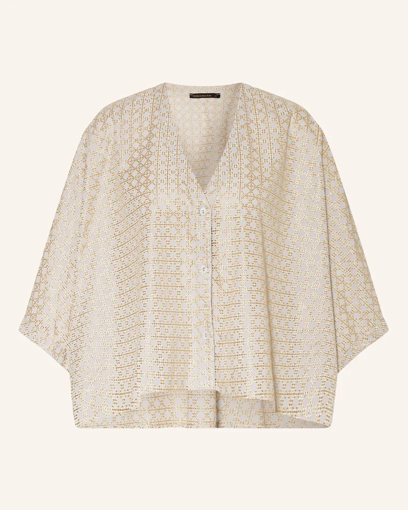 Greek Archaic Kori Tunika CROSS mit Glitzergarn Hellgrau