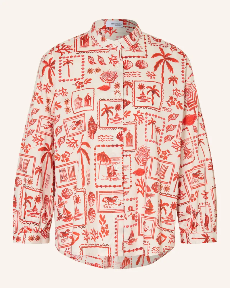 Rossana Diva Bluse Mit 3/4-Arm rot Weiss