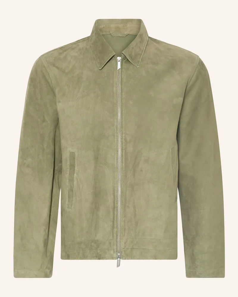 Closed Lederjacke Oliv