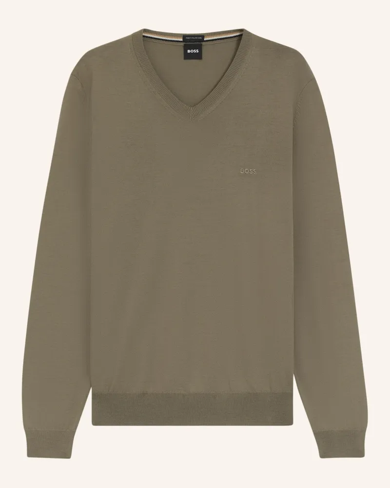 HUGO BOSS Pullover BARAM-L Regular Fit Braun