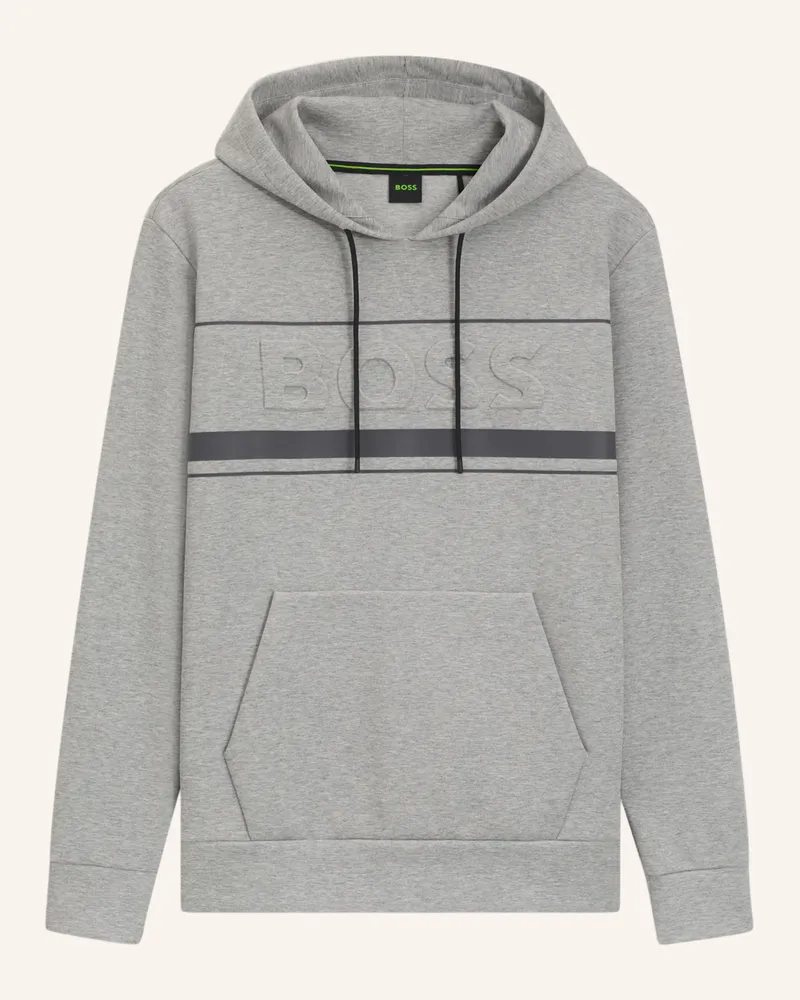 HUGO BOSS Sweatshirt SOODY ZONE Regular Fit Silber