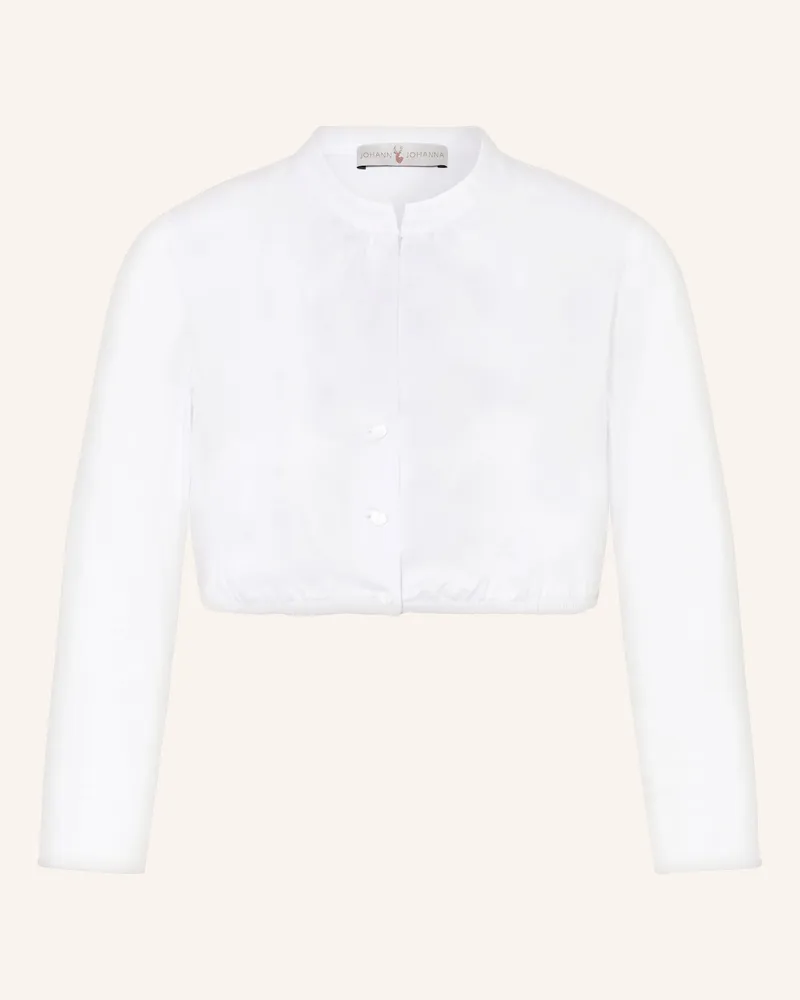 Johann & Johanna Dirndlbluse mit 3/4-Ärmel Weiss