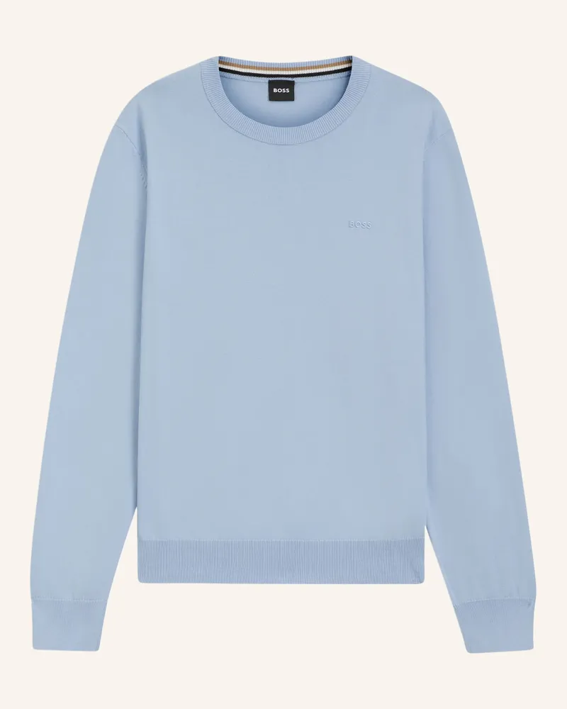 HUGO BOSS Pullover Upacas Regular Fit blau Hellblau