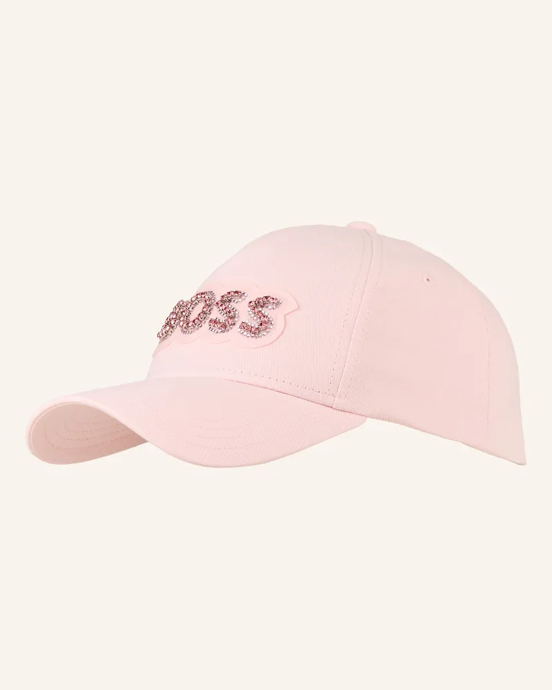 HUGO BOSS Cap LILYAN mit Schmucksteinen Rosa