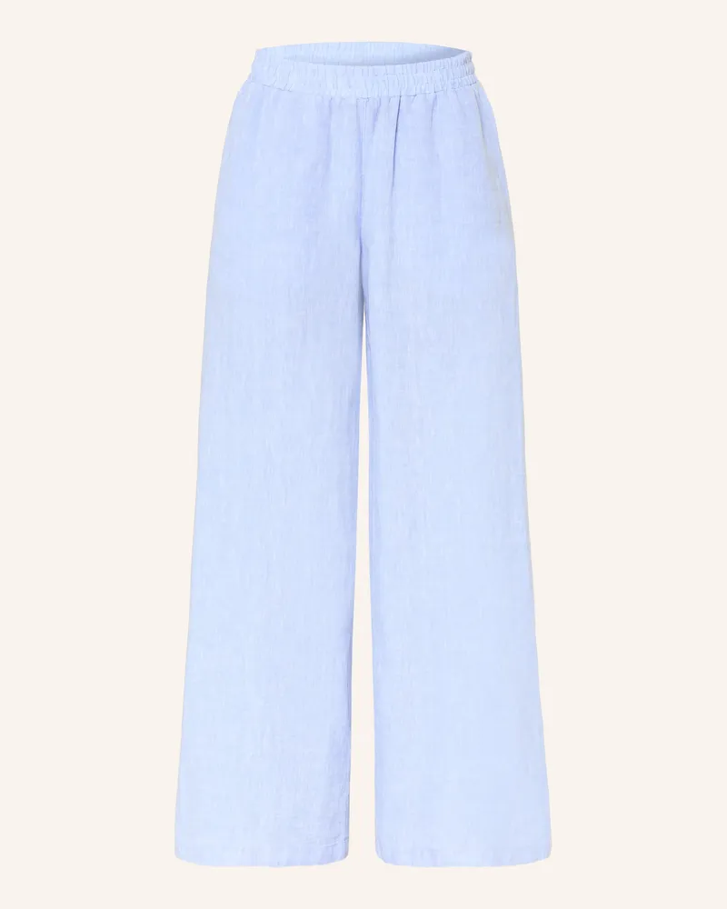 Milano Italy Marlenehose aus Leinen Hellblau