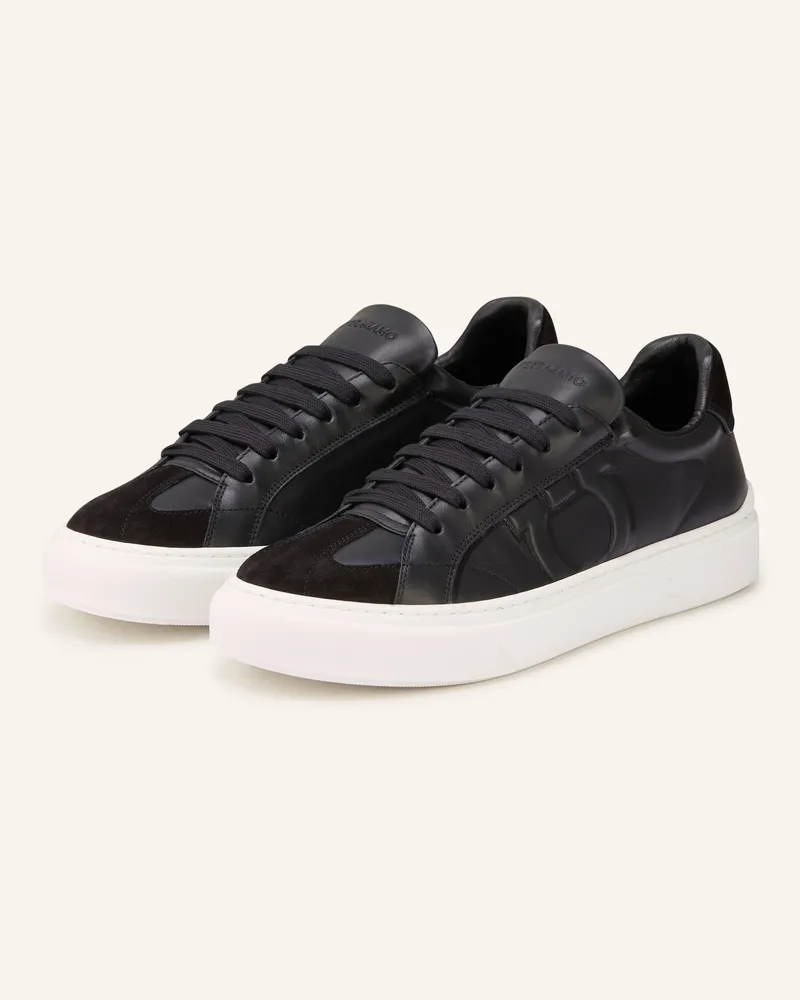 Ferragamo Sneaker Gancini schwarz Schwarz