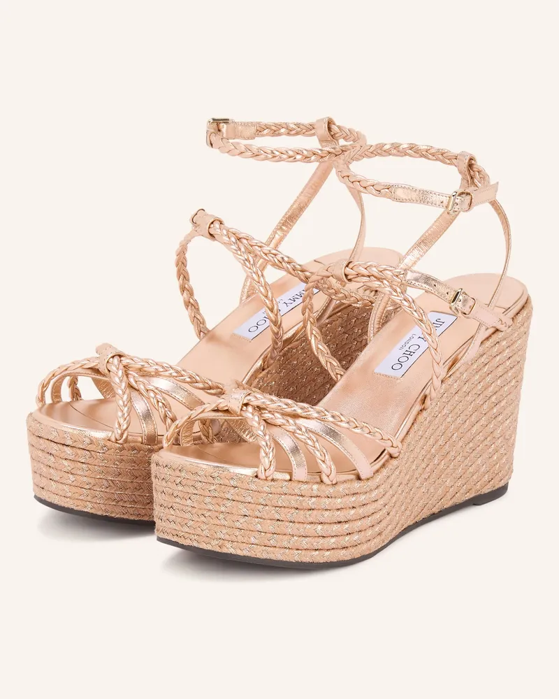 Jimmy Choo Plateau-Wedges NYRA 100 Roségold
