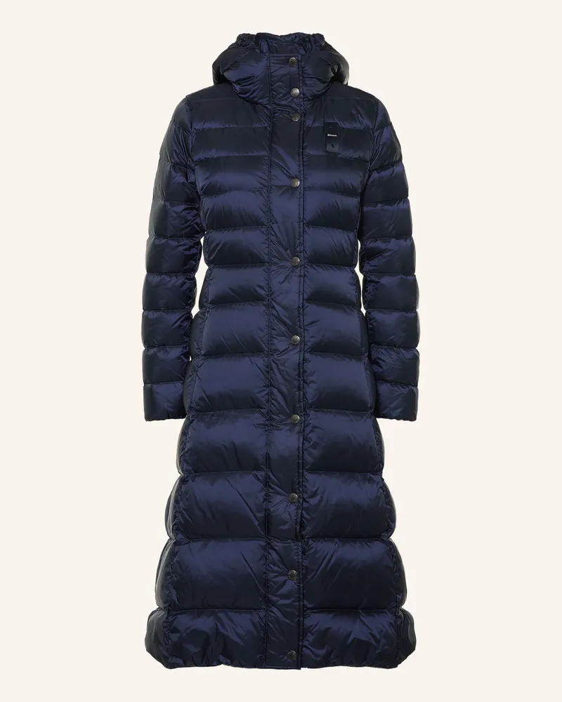Blauer Daunenmantel blau Dunkelblau