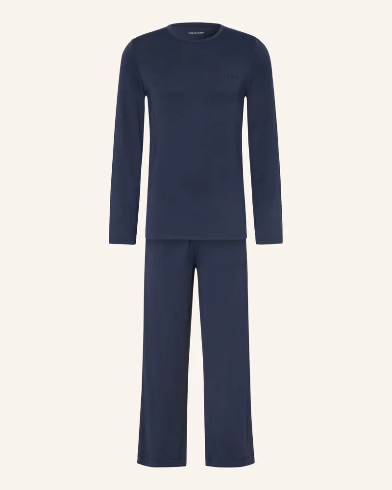 Calvin Klein Schlafanzug Ultra Soft Modal blau Dunkelblau