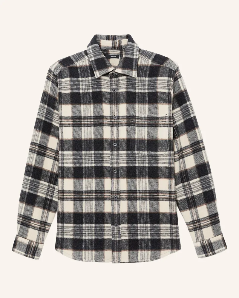 Reiss Flanell-Overjacket Crosby grau Ecru