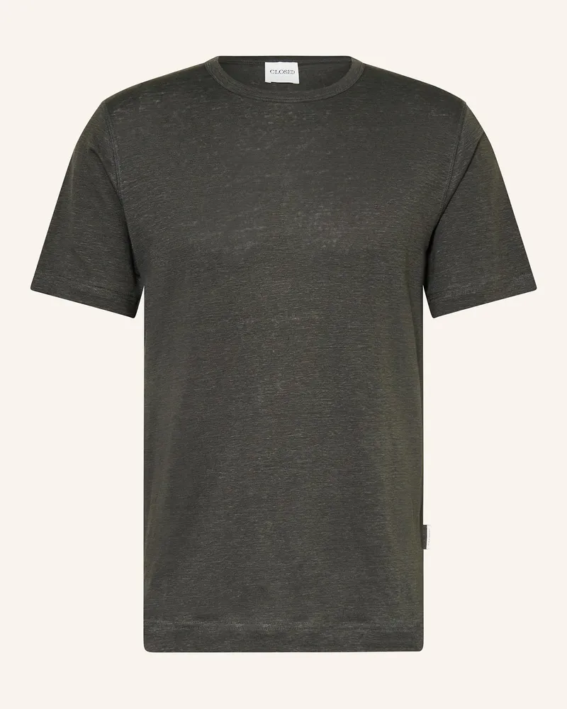 Closed T-Shirt aus Leinen Khaki